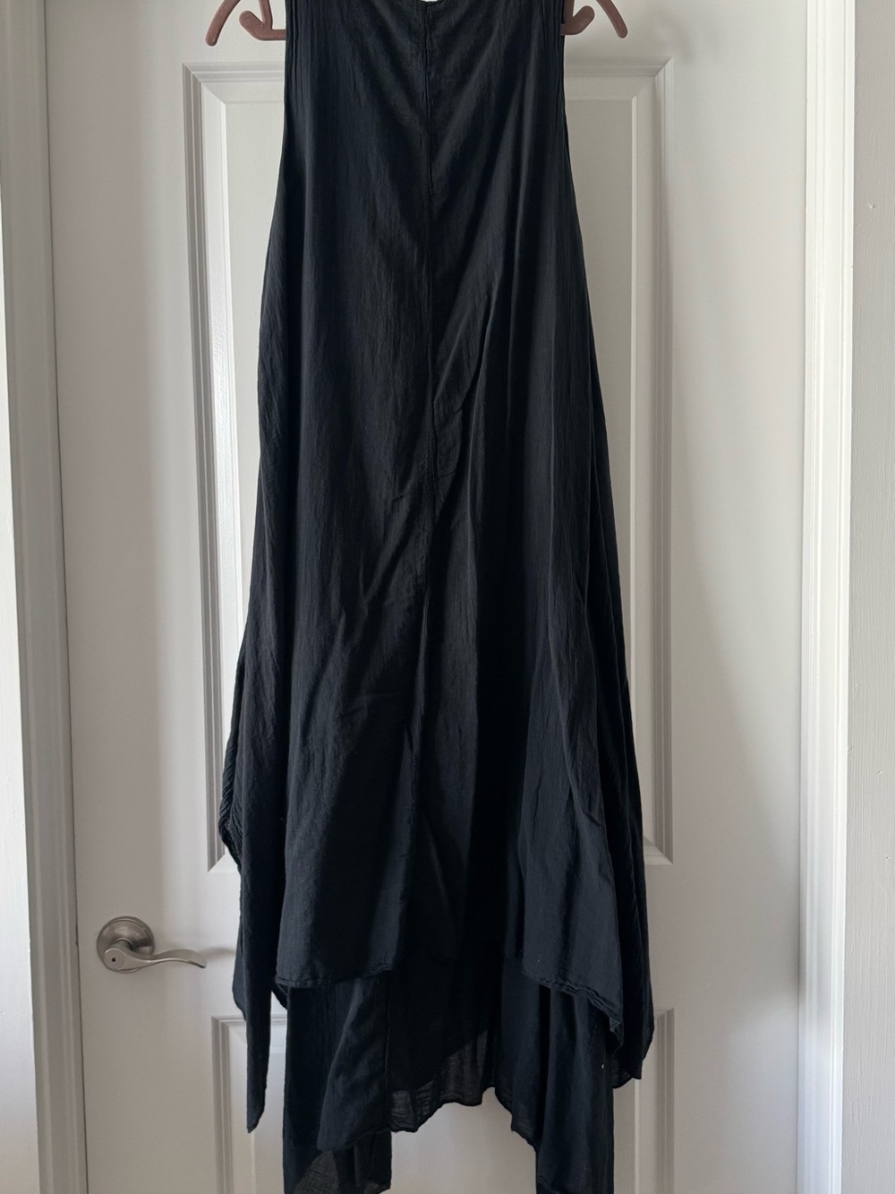 Tempo Paris Black Asymmetric Maxi Dress with Drawstring Detail - Picture 3 of 4